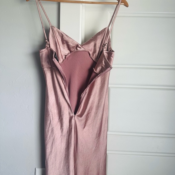 Mink Satin Maxi Dress - Picture 12 of 13